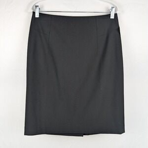 Halogen Nordstrom Black Pencil Skirt Womens 6 Work Siren Offic Church Minimalist
